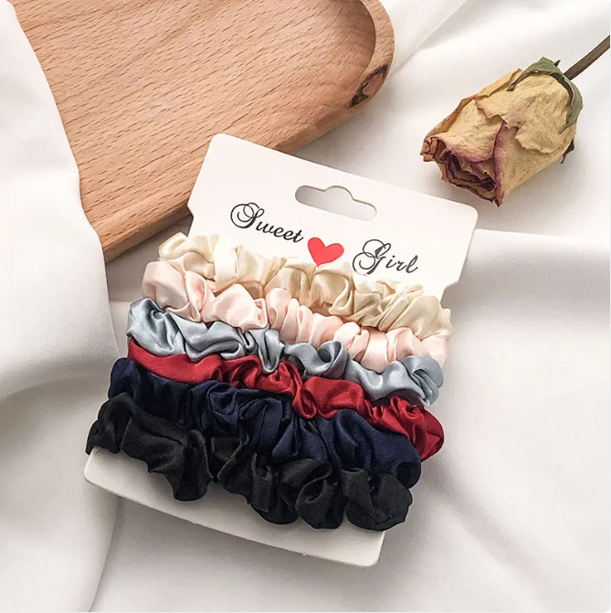Colored Satin Scrunchie