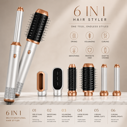 6-in-1 Blow Dryer Brush Set