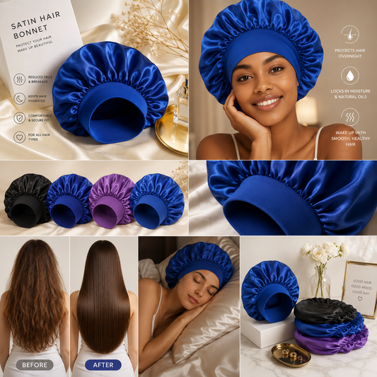 3 Pack Satin Bonnet